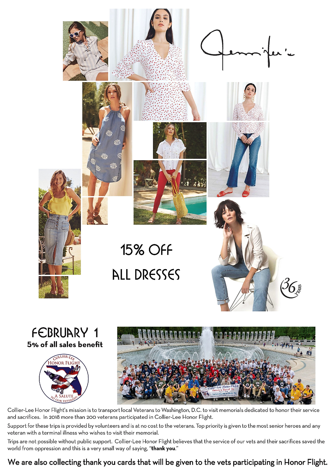 Jennifer’s February Fashion Forward Friday Benefits Collier-Lee Honor Flight Jennifer’s February Fashion Forward Friday Benefits Collier-Lee Honor Flight